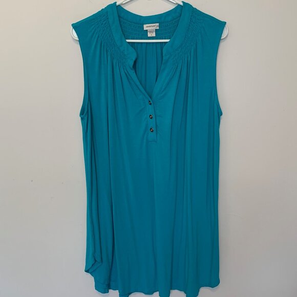 ๐ฑ 5 for $10. AVENUE TURQUOISE SLEEVELESS V-NECK RAYON TOP SIZE 20 - Picture 1 of 6